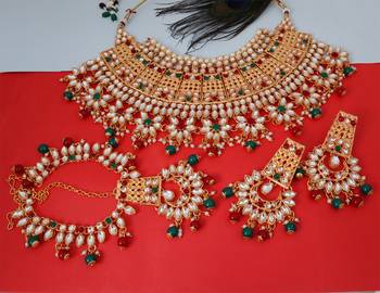 Soni craft multi color gold plated  choker kundan jewel set (0991) 2