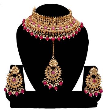 Soni craft romantic color gold plated choker kundan jewel set (0996) 1