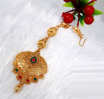 Soni craft fashionable gold plated  multi color mangtikka (1007) 1