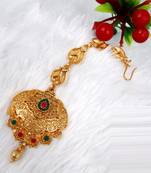 Soni craft fashionable gold plated  multi color mangtikka (1007)