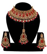 Soni craft ravishing gold plated kundan necklace set (1014)