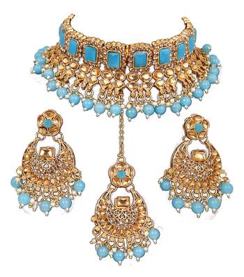 Soni craft antique gold plated  kundan jewel set (1029) 3