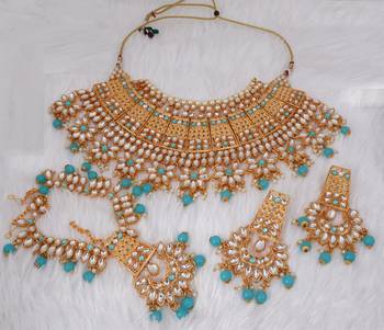 Soni craft  admirable fashion gold plated  choker kundan jewel set (1031) 2