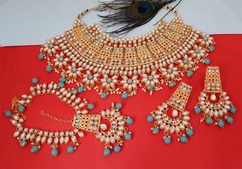 Soni craft  admirable fashion gold plated  choker kundan jewel set (1031) 3