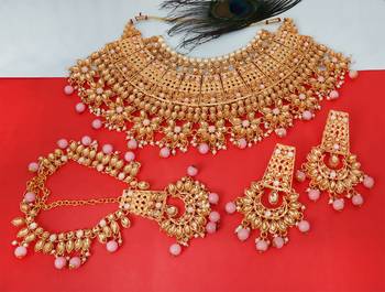 Soni craft amazing gold plated  choker kundan jewel set (1040) 2