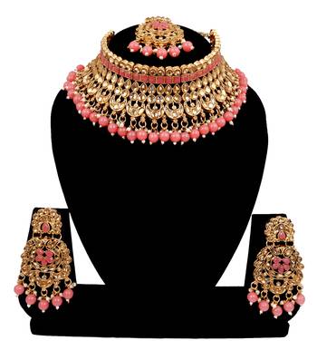 Soni craft designer  gold plated kundan jewel set (1045) 1