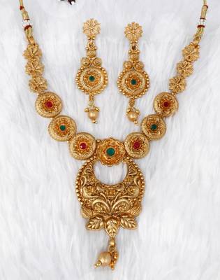 Soni craft gold plated multi color  kundan jewel set (1060) 1