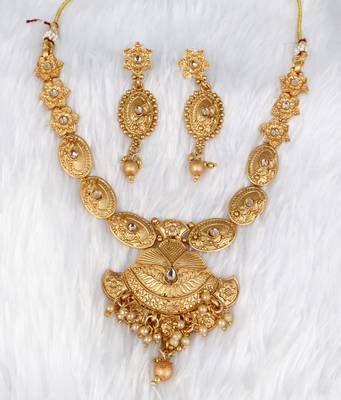 Soni craft gold plated brown  kundan jewel set (1061) 1