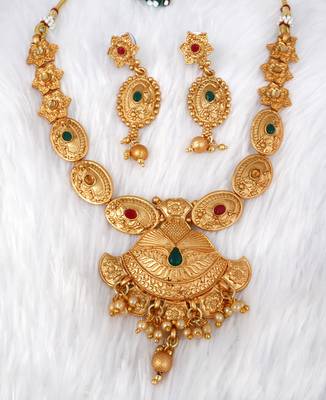 Soni craft gold plated multi color  kundan jewel set (1063) 1