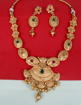 Soni craft gold plated multi color  kundan jewel set (1063) 3