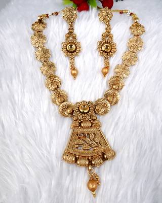 Soni craft gold plated brown  kundan jewel set (1066) 1