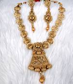 Soni craft gold plated brown  kundan jewel set (1066)