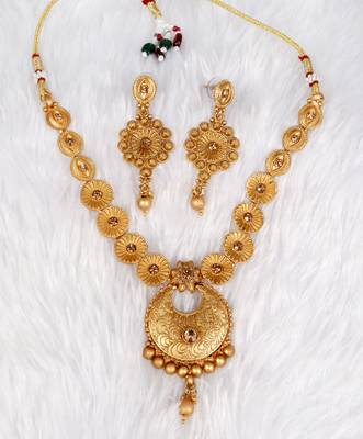 Soni craft gold plated brown  kundan jewel set (1072) 1