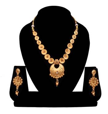 Soni craft gold plated brown  kundan jewel set (1072) 2