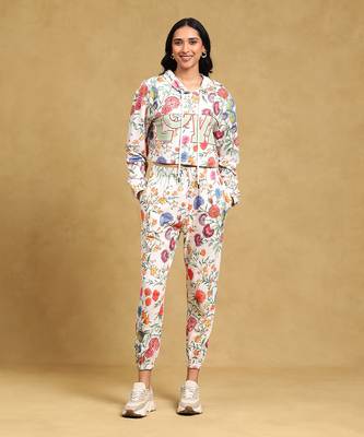 White floral print co ord det by LABEL 1