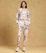 White floral print co ord det by LABEL