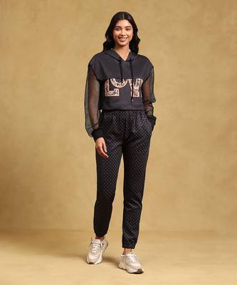 Black printed co ord set by LABEL 1