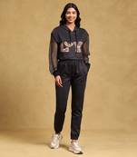 Black printed co ord set by LABEL