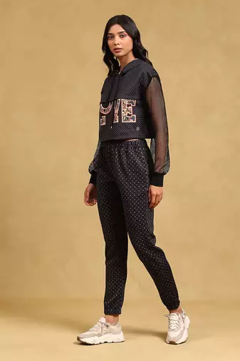 Black printed co ord set by LABEL