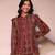 Brown printed georgette shirt