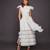 White backless ponte roma and net dress