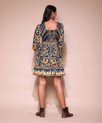 LABEL Navy printed short dress 4