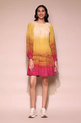 LABEL Multi color printed ombre short dress