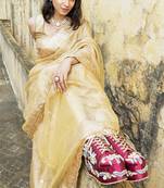 Maroon hand embroidery wedges