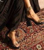 Black hand made heels