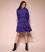 Purple tiered short dress by LABEL
