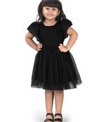 fit & flare fancy zari net dress For Girls