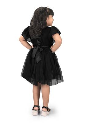 fit & flare fancy zari net dress For Girls 4