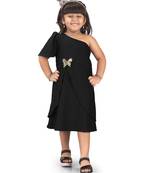 fit & flare nylon dress For Girls