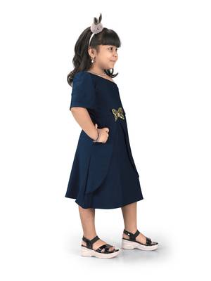 fit & flare nylon dress For Girls 3