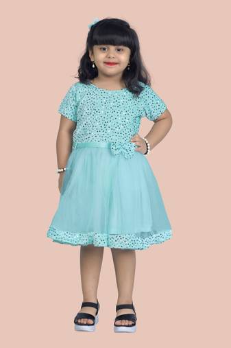 Shrithi fashion fab girls fit & flare velvet & net dress