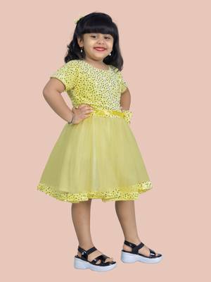 fit & flare velvet & net dress For girls 3