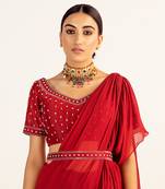 Red Zeenat Blouse