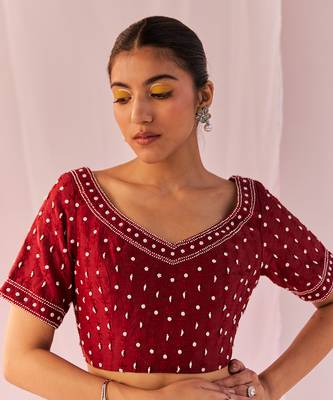 Red Zeenat Blouse 2