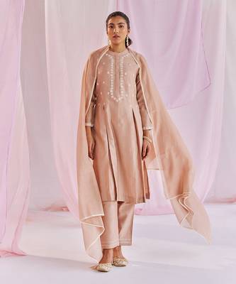 Macchiato brown sage kurta set 1