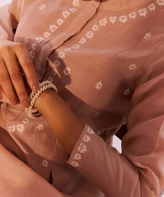 Macchiato brown sage kurta set 4