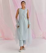 Powder blue safi kurta set