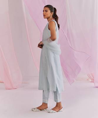 Powder blue safi kurta set 2