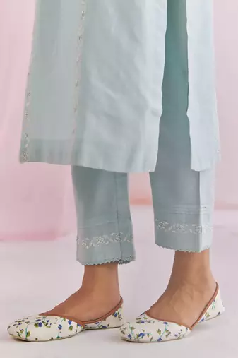 Powder blue safi kurta set