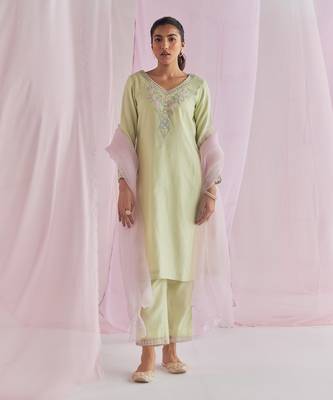 Mint green sadira kurta set 1
