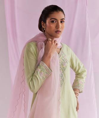 Mint green sadira kurta set 2