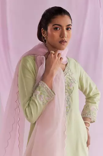 Mint green sadira kurta set