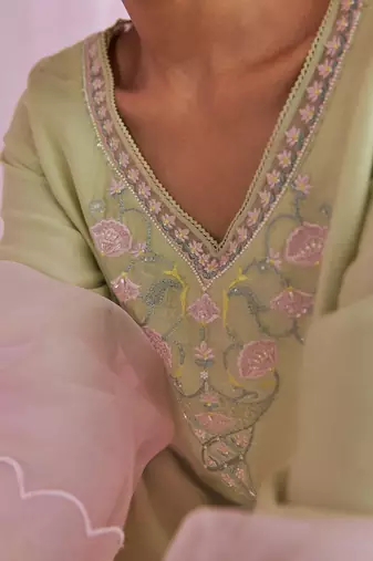 Mint green sadira kurta set
