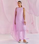 Purple pema kurta set