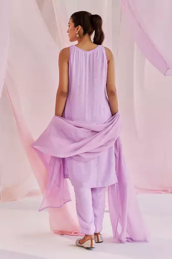 Purple pema kurta set
