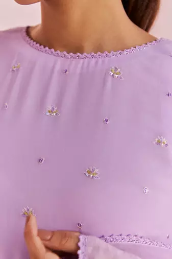Purple pema kurta set